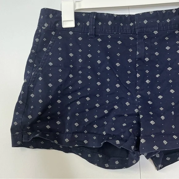 Women’s GAP City Short Navy Blue White Print Shorts. Size 10 - Picture 2 of 13